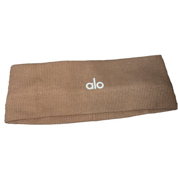 ALO Other - Alo Light Brown Ribbed Headband Unisex Adults One Sz Athletic Fitness Yoga Solid